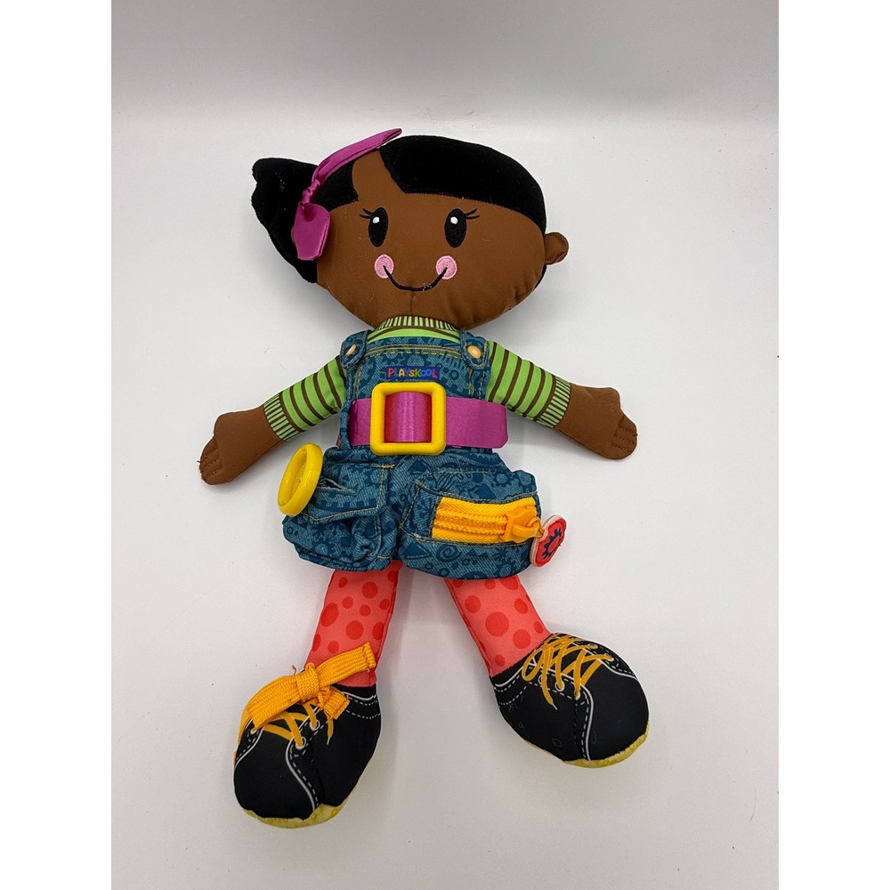 Playskool Dressy Bessy Plush Doll African American Learn to Dress Toddler 2021